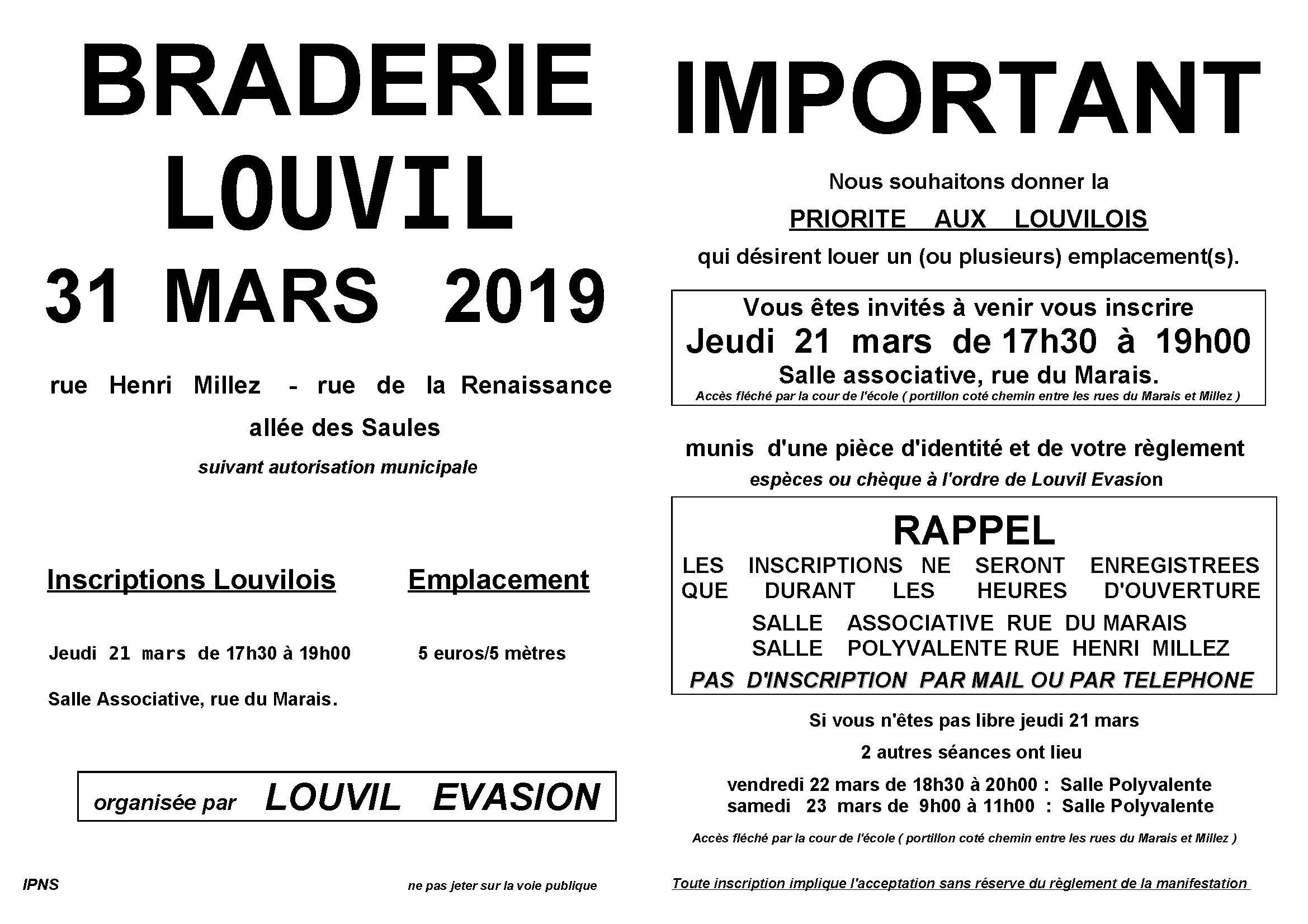 Braderie Louvil 2019
